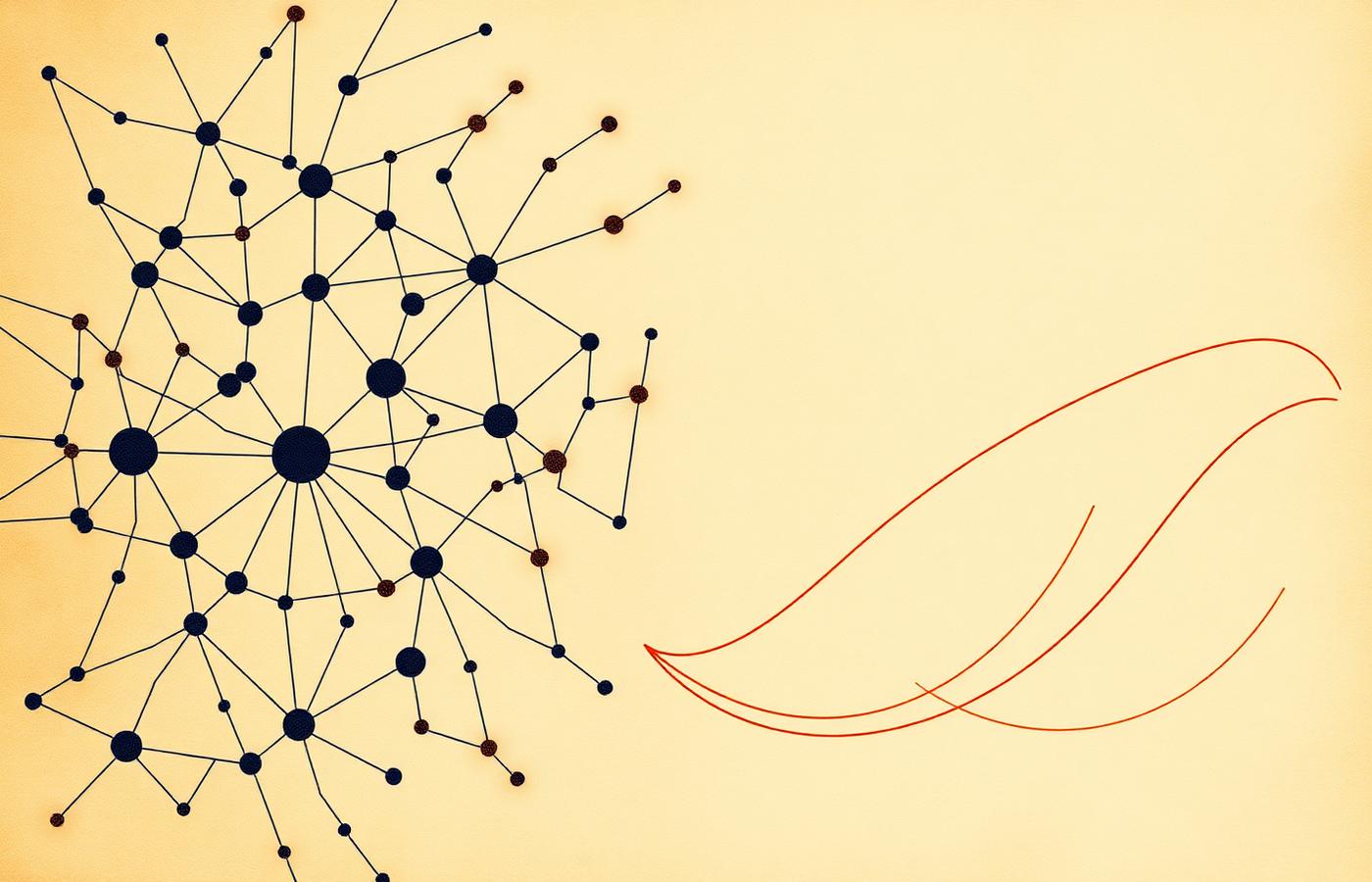 Abstract neural-network illustration